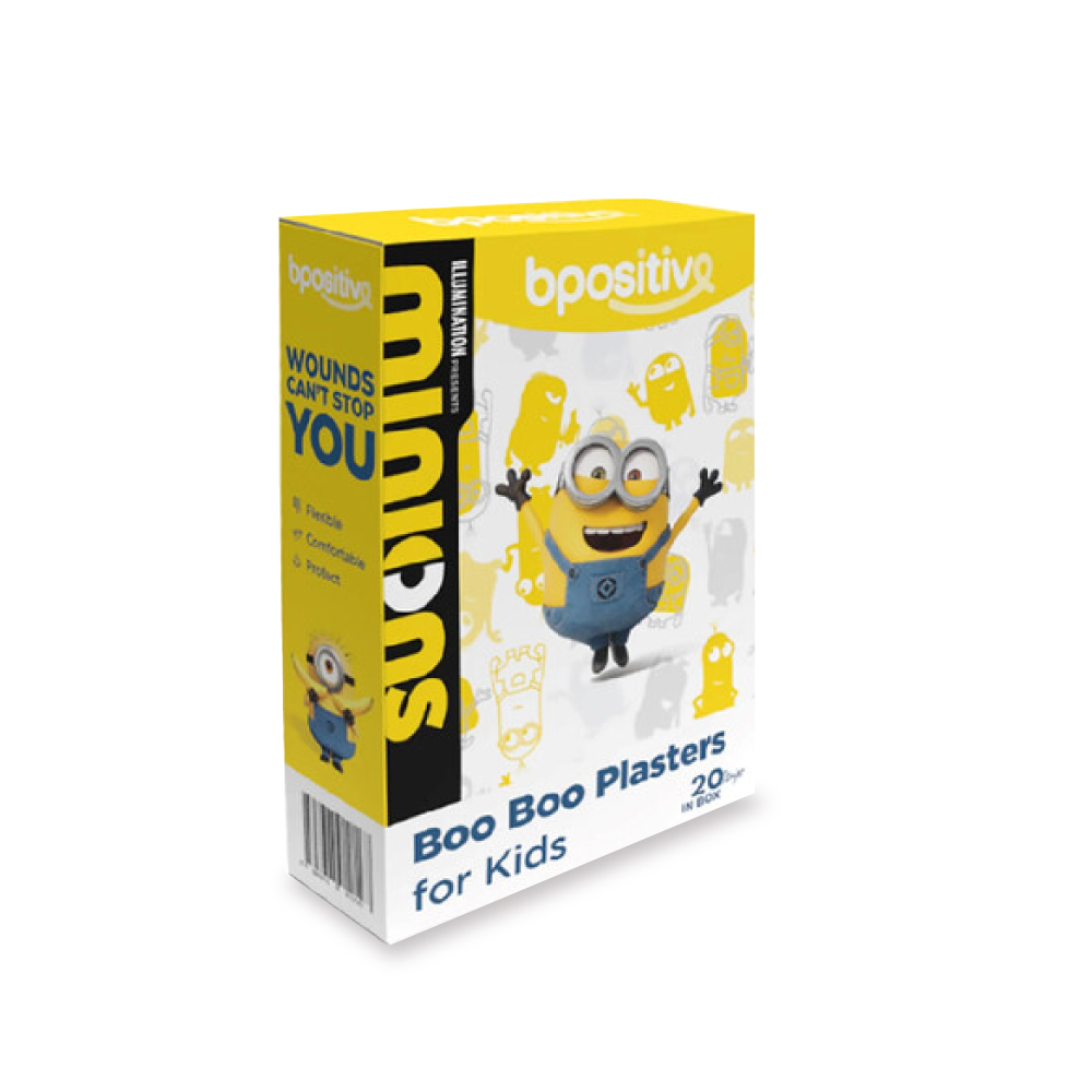 BPOSITIVE Boo Boo Strip For Kids (20's / 40's) Minion for Kids Plaster, Plaster Luka Budak
