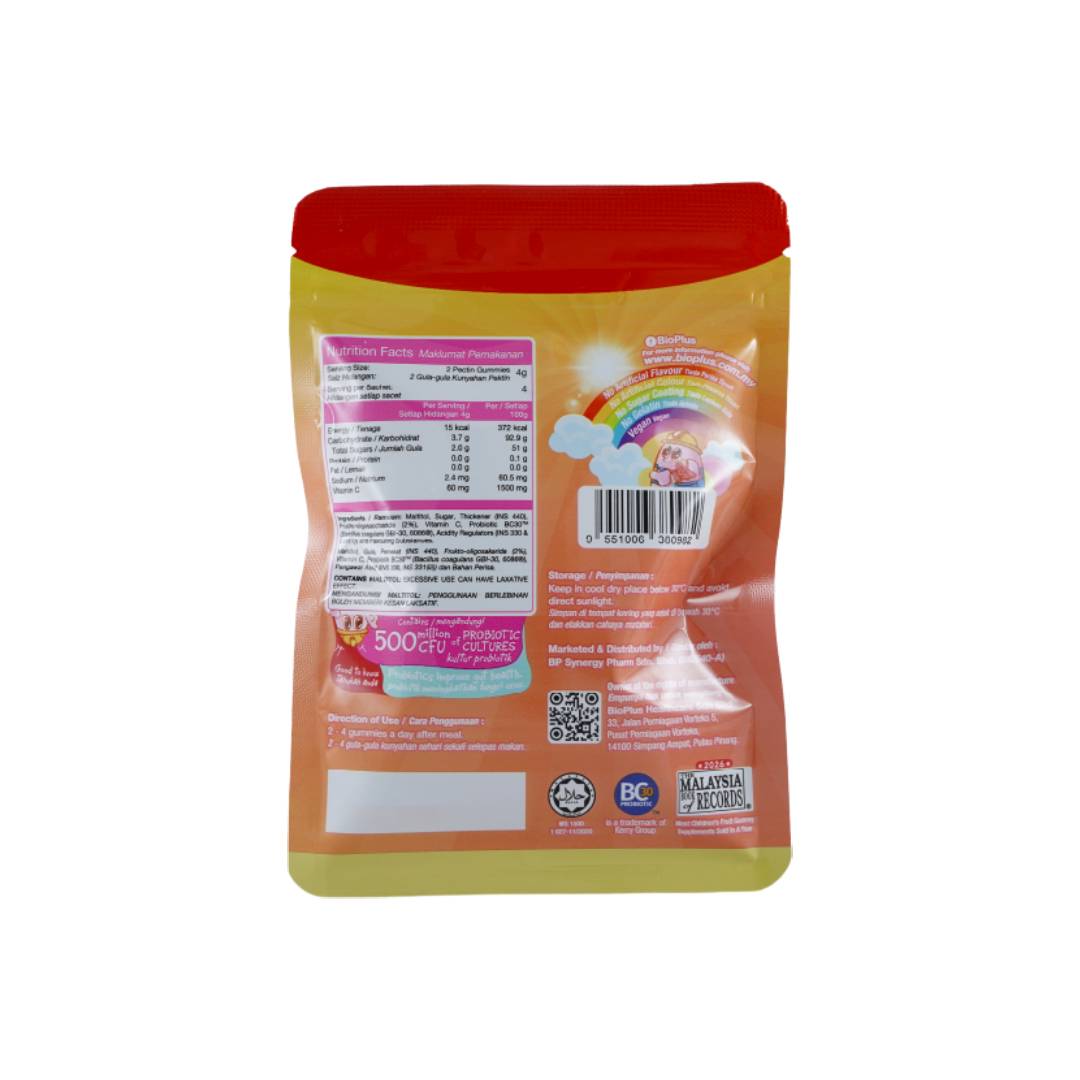 BIO+ Junior Probiotic BC30 Fruit Gummy with Prebiotic & Vitamin C 8's