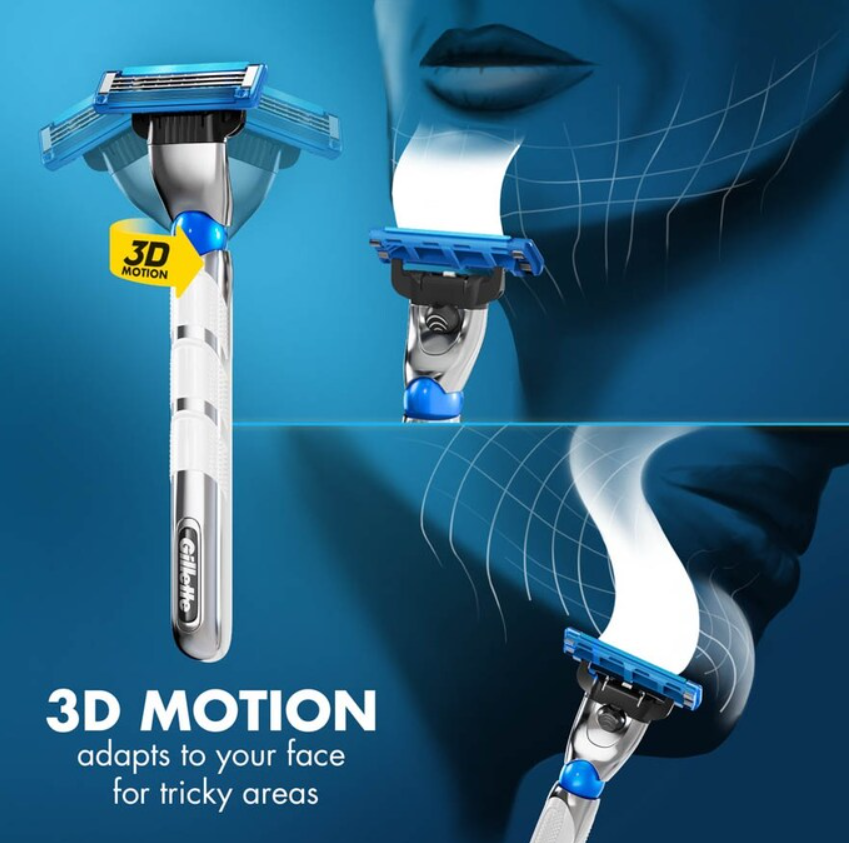 GILLETTE MACH3 TURBO 3D BLADE CART 4'S (REFILL)