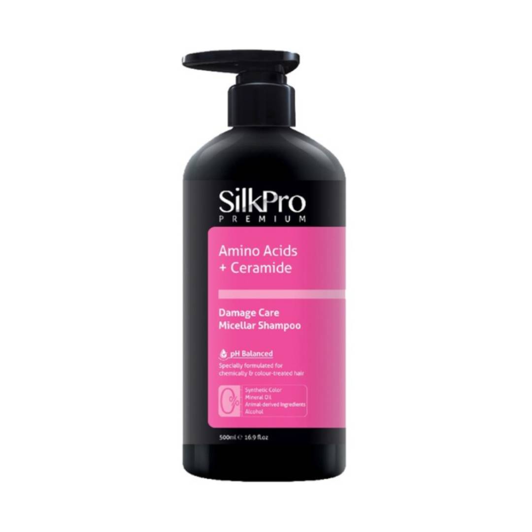SILKPRO Micellar Shampoo - Dandruff Control/Soft & Smooth/Damage Care/Hair Fall Control (500ml)