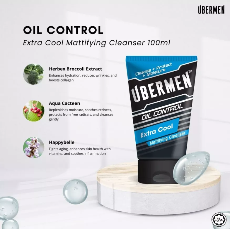 UBERMEN OIL CONTROL EXTRA COOL CLEANSER 100ML
