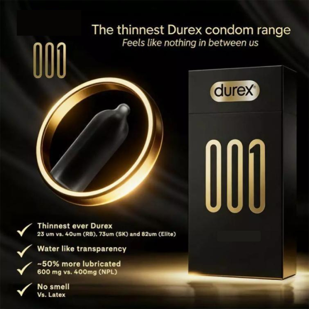 DUREX Core 001 2's for Durex Condom, Kondom Durex, Thin Condom, Kondom Nipis