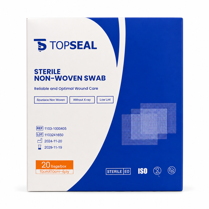 TOPSEAL Sterile Non Woven Gauze Swab 20's for Wound Dresing, Gauze Dressing, Sterile Dressing