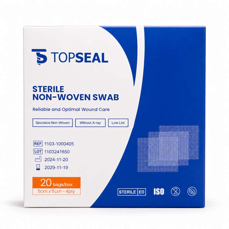 TOPSEAL Sterile Non Woven Gauze Swab 20's for Wound Dresing, Gauze Dressing, Sterile Dressing