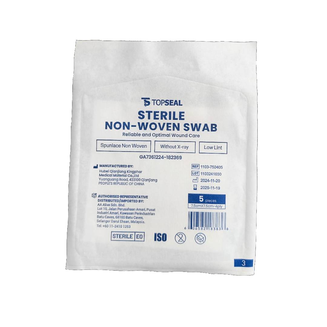 TOPSEAL Sterile Non Woven Gauze Swab 20's for Wound Dresing, Gauze Dressing, Sterile Dressing