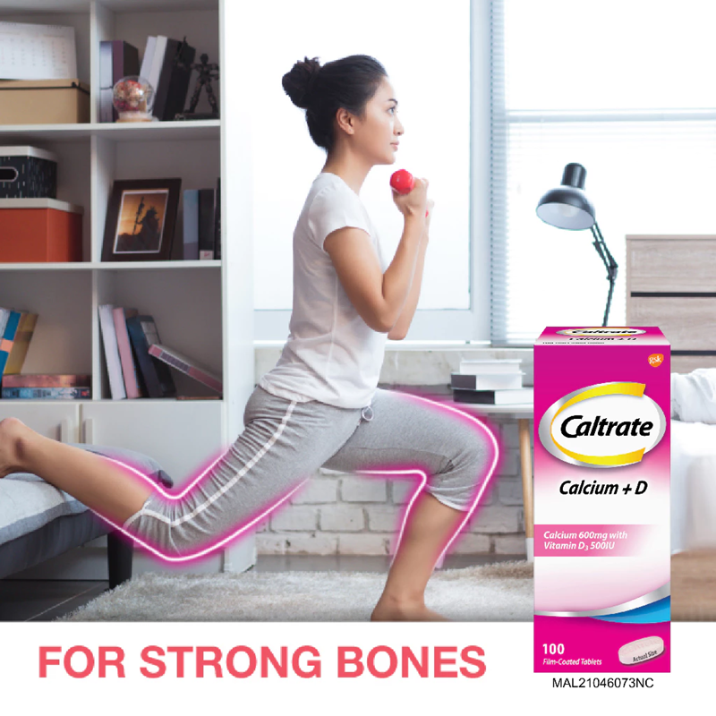 CALTRATE 600 + D Calcium Dietary Supplement For Bone Health With Vitamin D (100's)