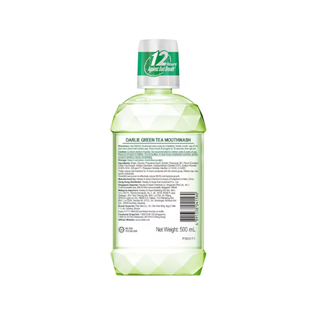 DARLIE GREEN TEA MOUTHWASH 500ML FOR UBAT KUMUR MULUT