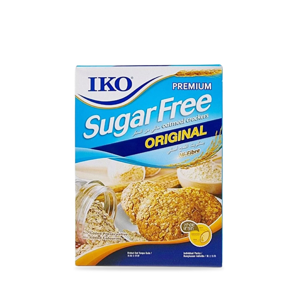 IKO Sugar Free Crackers 178g (Original / Oat Bran / 9 Grains) Sugar Free Biscuit, Diet Biscuit