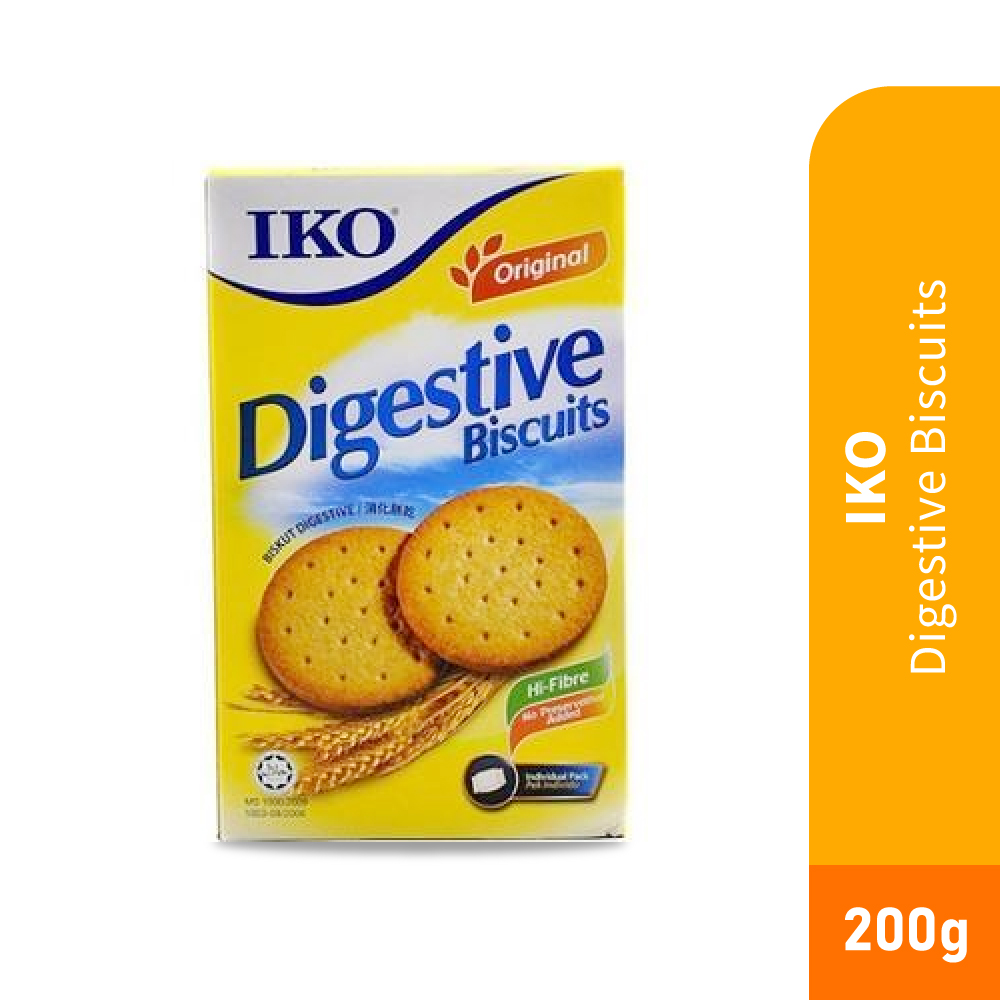 IKO Digestive Biscuit 200g for High Fibre Biscuit, Diet Biscuits, Biskut Digestive