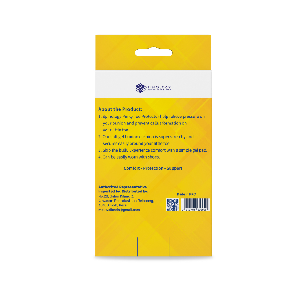 SPINOLOGY Pinky Toe Protector for Pelindung Jari, Toe Cushion, Toe Sleeve
