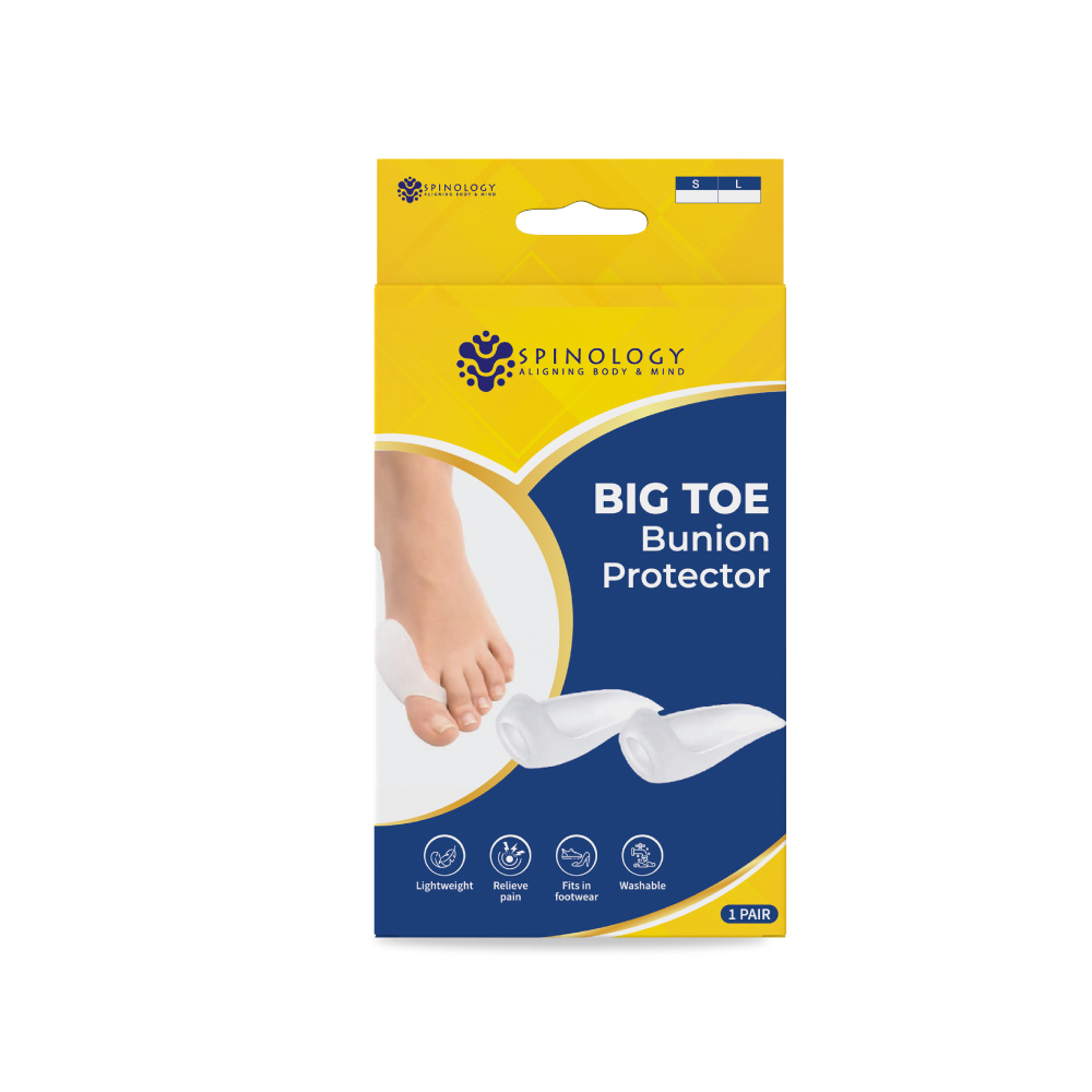 SPINOLOGY Big Toe Bunion Protector - S/L for Toe Protector, Pelindung Jari, Toe Sleeve