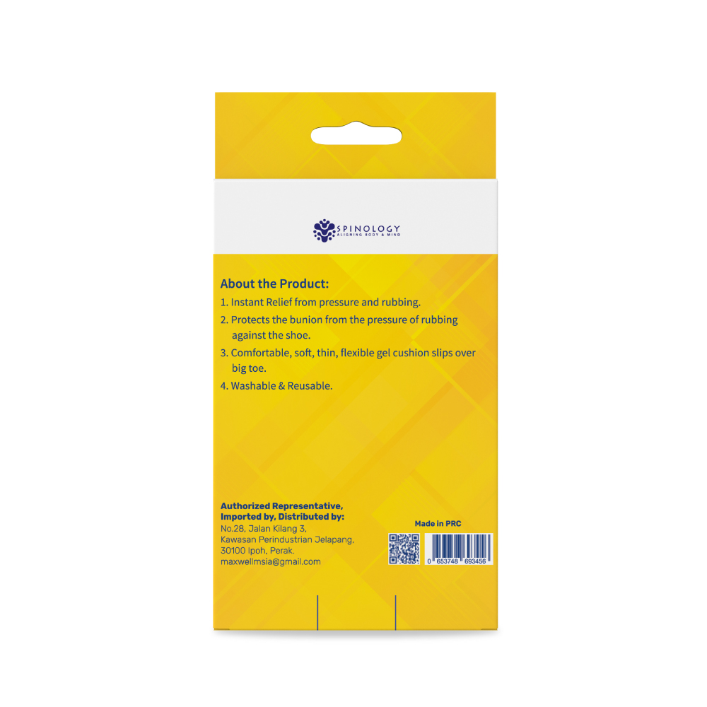 SPINOLOGY Big Toe Bunion Protector - S/L for Toe Protector, Pelindung Jari, Toe Sleeve