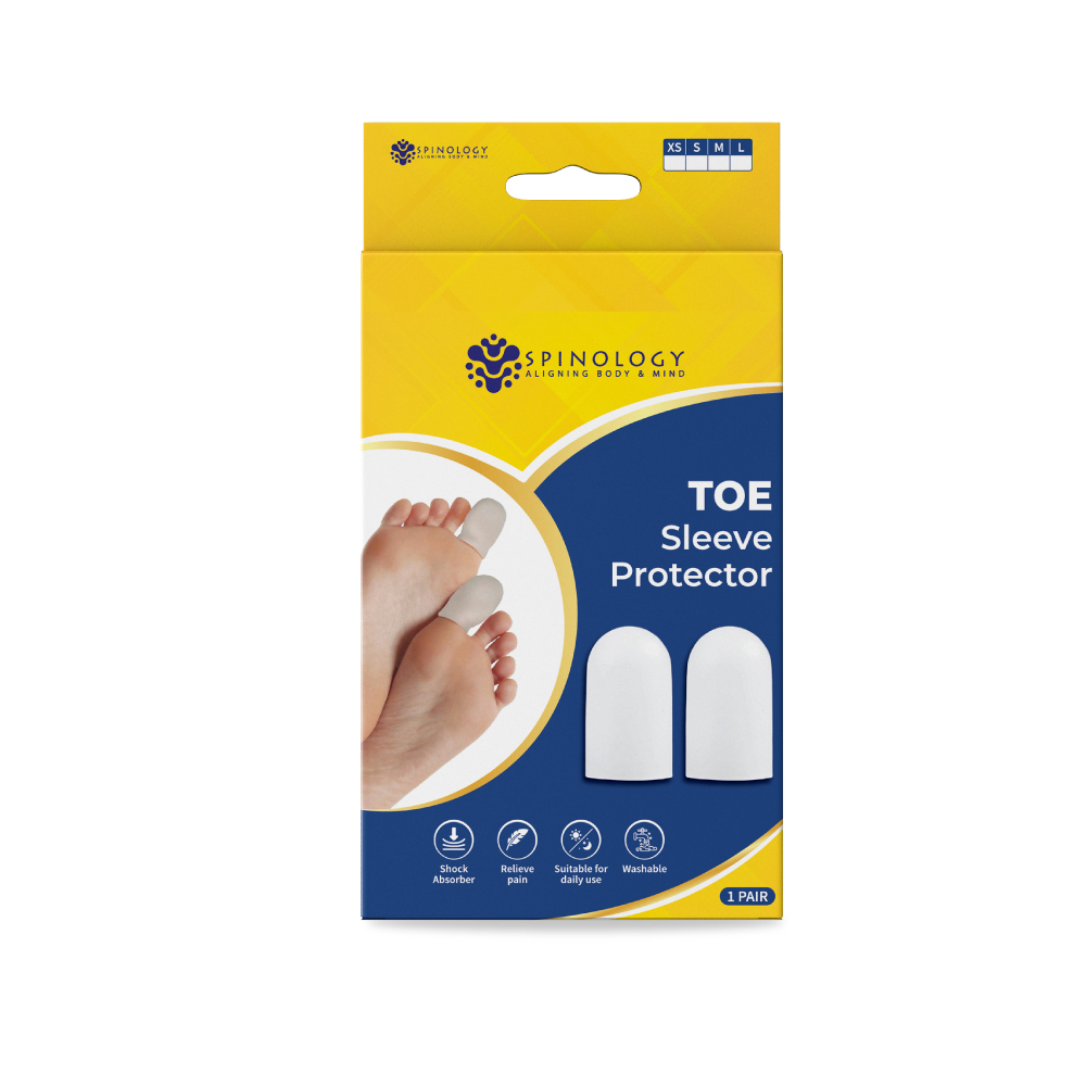 SPINOLOGY Toe Sleeve Protector (XS/S/M/L) for Toe Protector, Sarung Jari Kaki