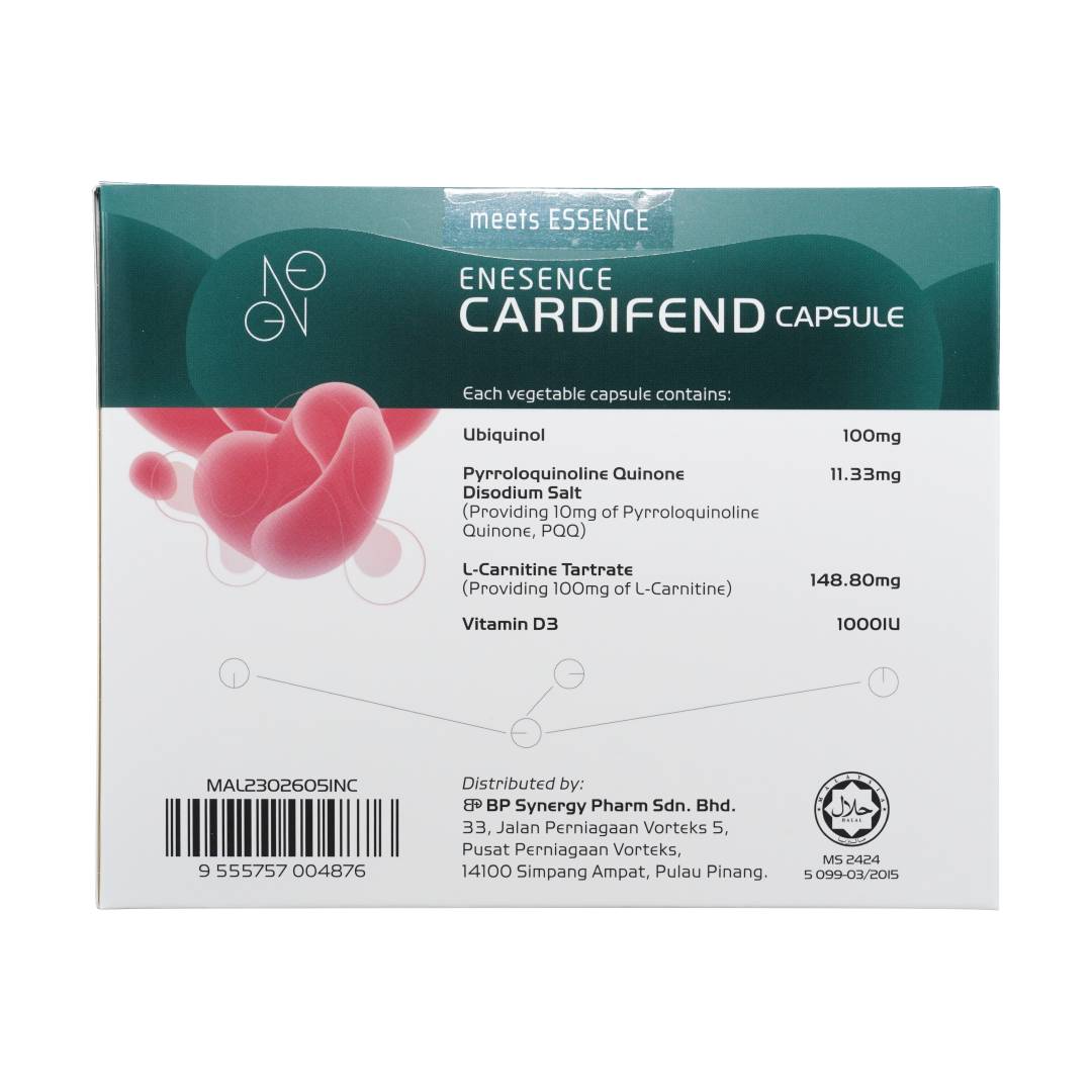 ENESENCE Cardifend Capsule 30's x 2 with Ubiquinol Supplement, Vitamin D3 Supplement