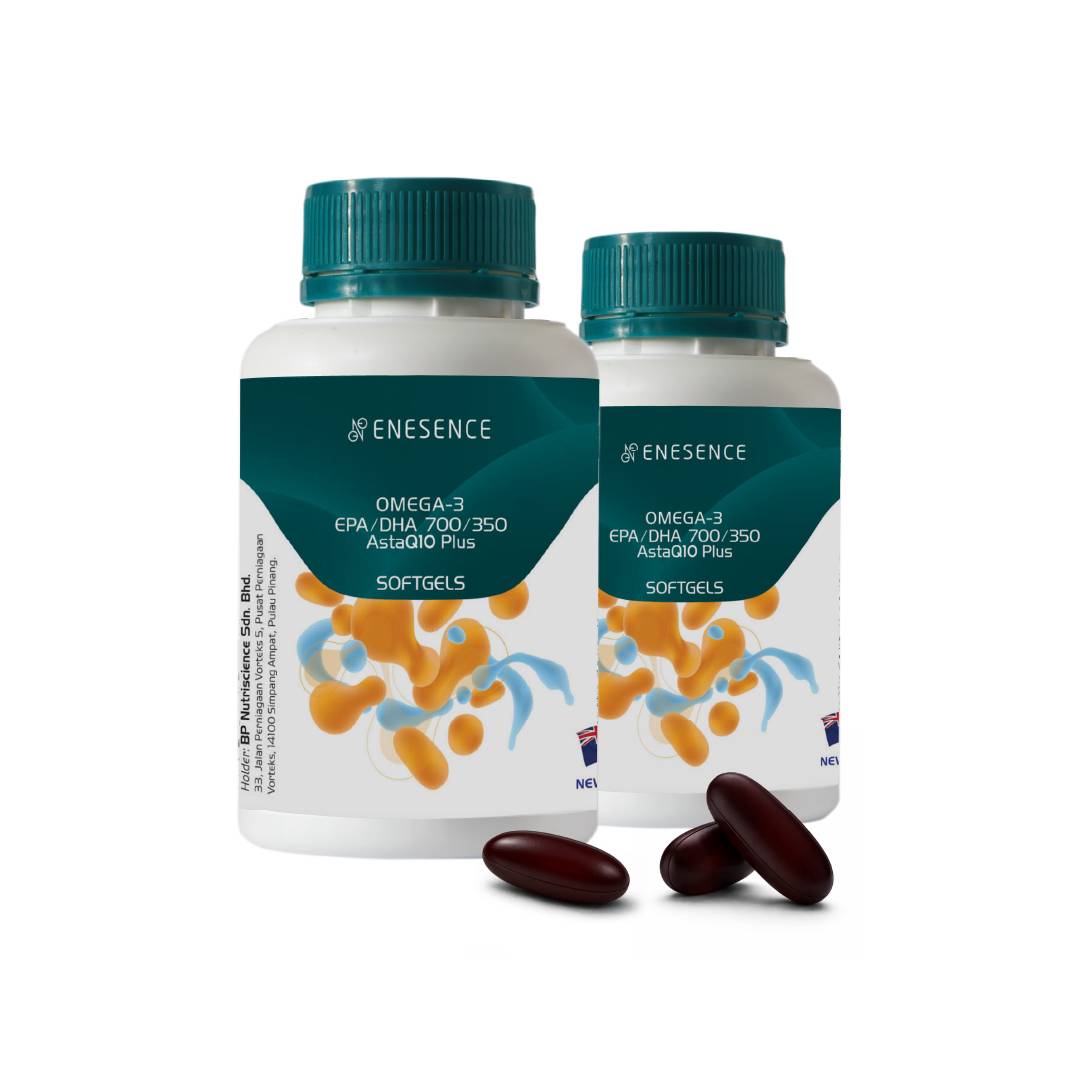 ENESENCE OMEGA-3 EPA/DHA 700/350 ASTAQ10 PLUS 60'S X 2