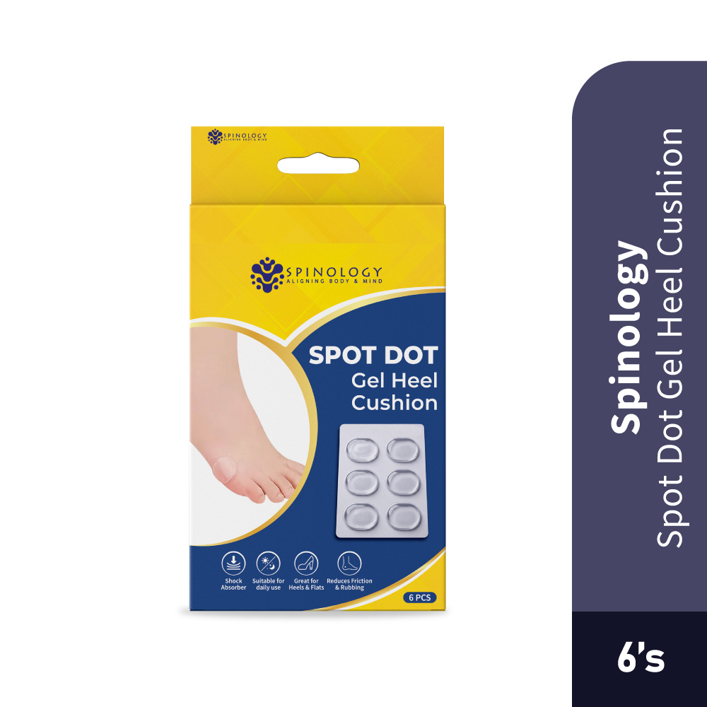 SPINOLOGY Spot Dot Gel Heel Cushion 6's for Heel Pad, Heel Cushion, Heel Protector