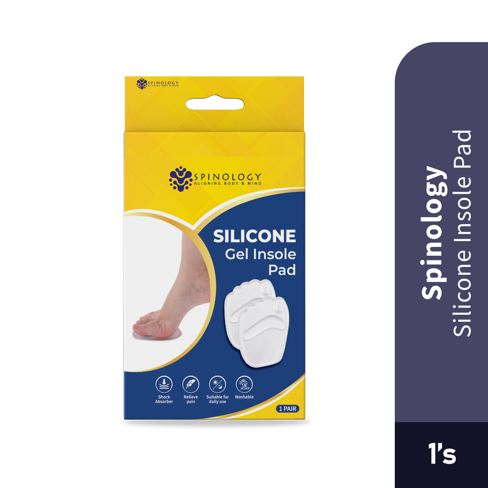 SPINOLOGY Silicone Insole Pad 1 Pair, Sole Pad, Insole Gel, Insole Protector