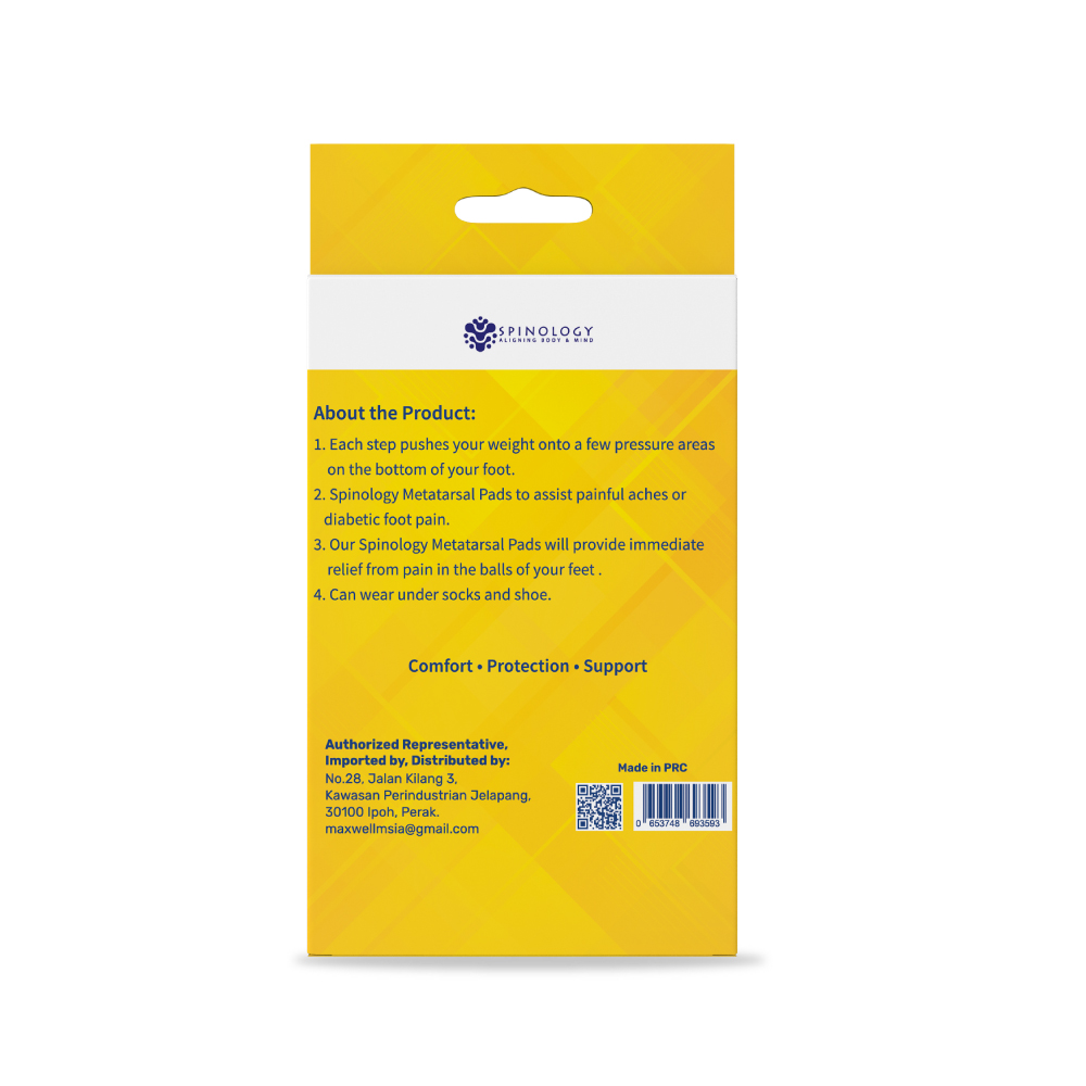 SPINOLOGY Metatarsal Pads 1 Pair for Foot Pad, Metatarsal Cover, Foot Cushion