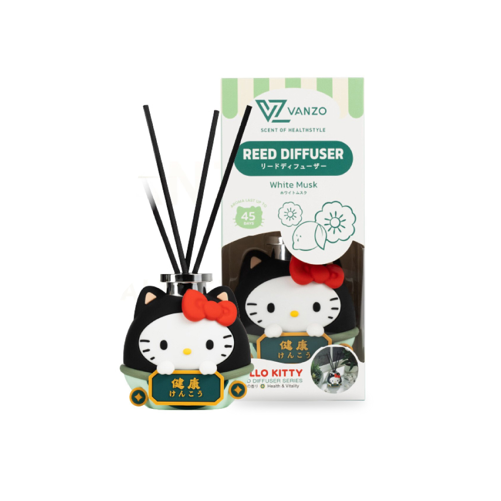 VANZO Hello Kitty Reed Diffuser 120ml for Pewangi Rumah, Pewangi Bilik, Vanzo Reed Diffuser