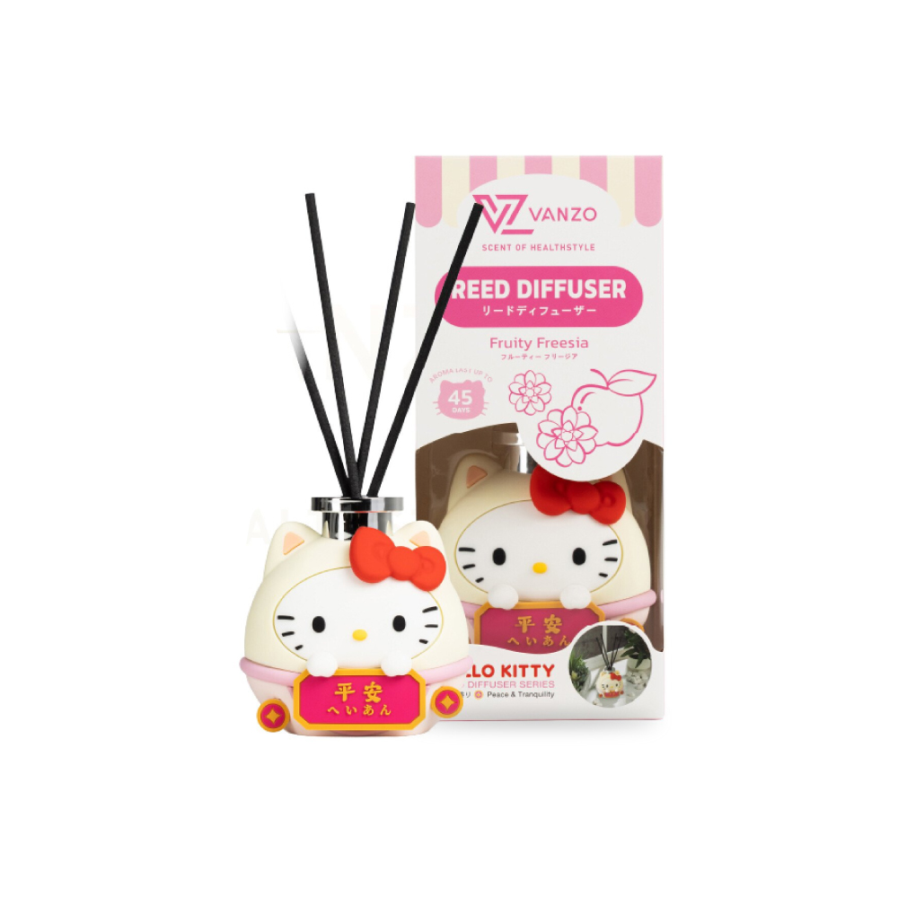 VANZO Hello Kitty Reed Diffuser 120ml for Pewangi Rumah, Pewangi Bilik, Vanzo Reed Diffuser