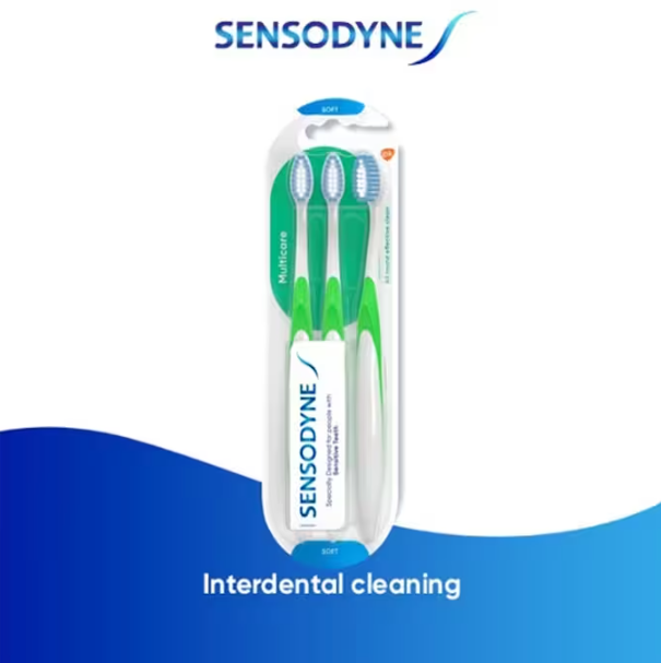 SENSODYNE MULTICARE TOOTHBRUSH 3'S - SOFT
