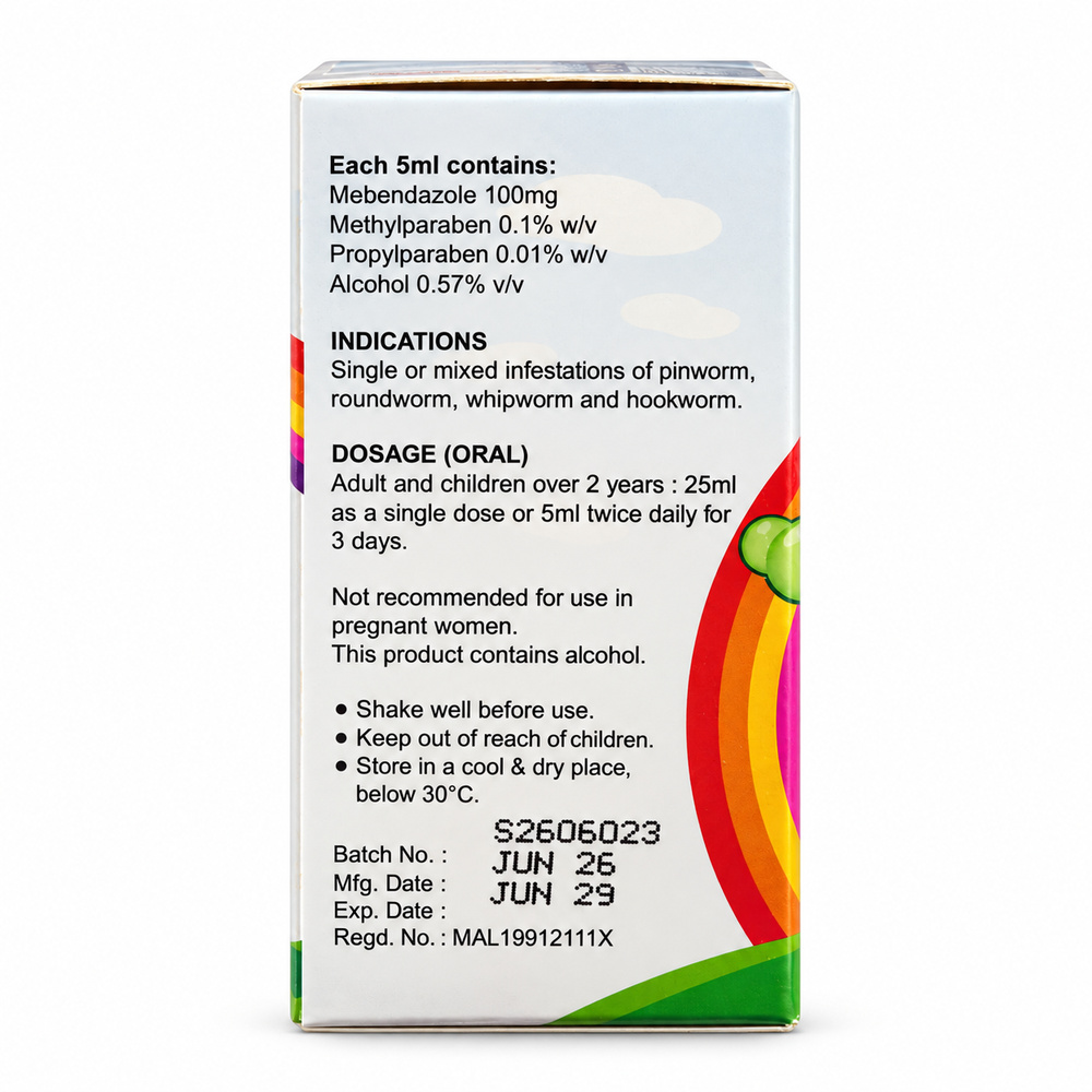 PRIMEDAZOLE Suspension 30ml for Deworming, Ubat Cacing with Mebendazole