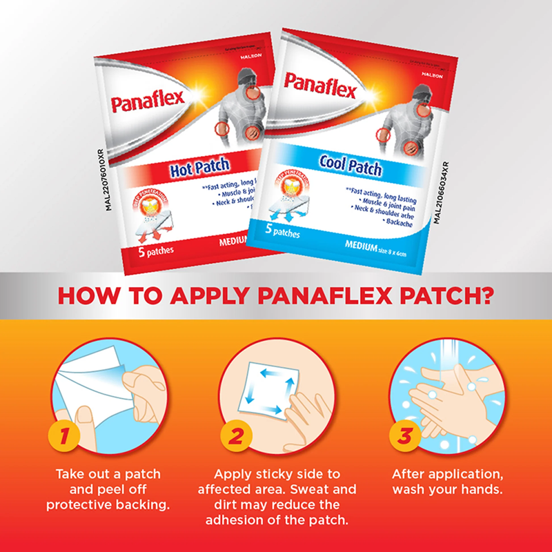PANAFLEX Cool Patch 10's for Pain Relief, Patch Relief