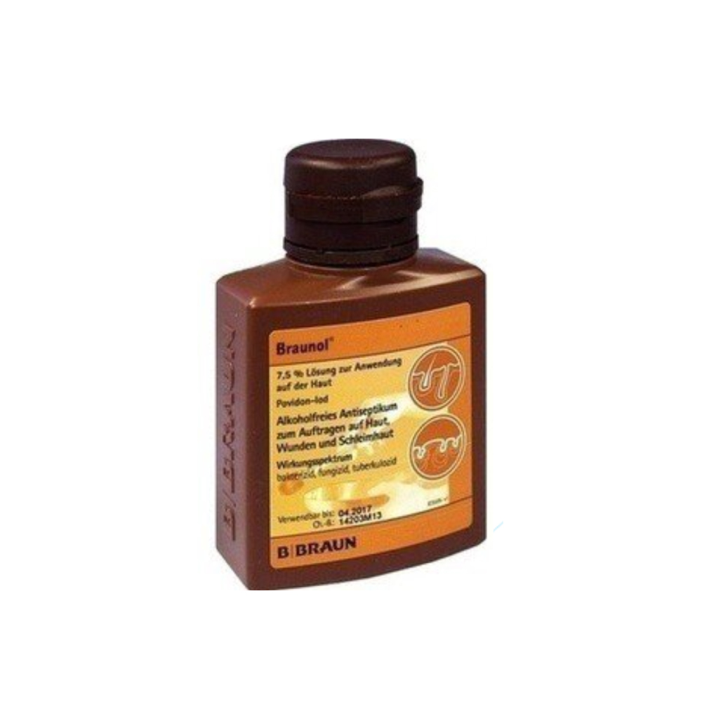 B BRAUN Braunol Solution 100ml for Antiseptic Solution, Wound Solution, Air Pembersih Luka