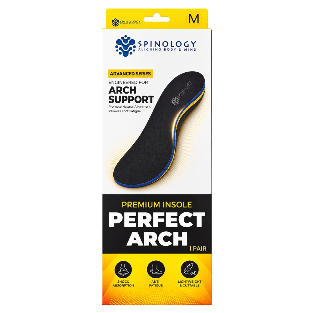 SPINOLOGY Perfect Arch Insole - (S/M/L) for Arch Support Insole, Foot Support