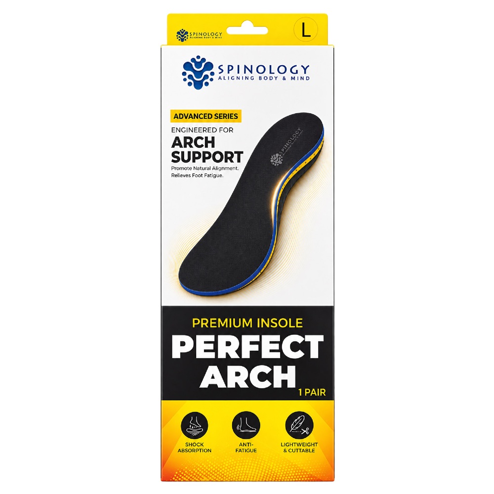 SPINOLOGY Perfect Arch Insole - (S/M/L) for Arch Support Insole, Foot Support