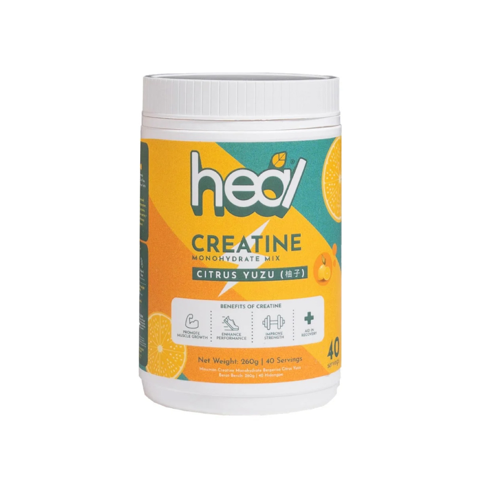 HEAL Creatine Monohydrate (Yuzu / Apple / Lychee / Unflavoured) for Creatine Powder