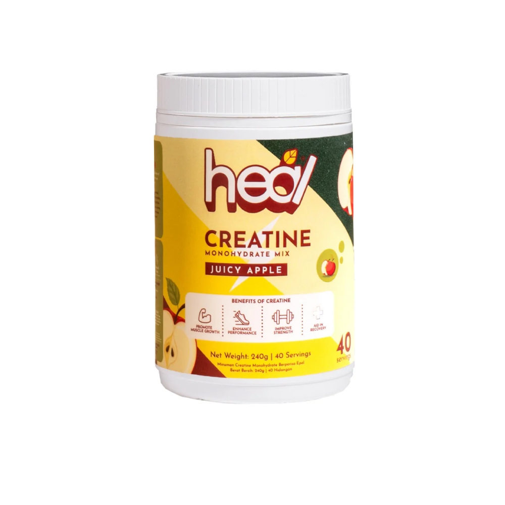 HEAL Creatine Monohydrate (Yuzu / Apple / Lychee / Unflavoured) for Creatine Powder