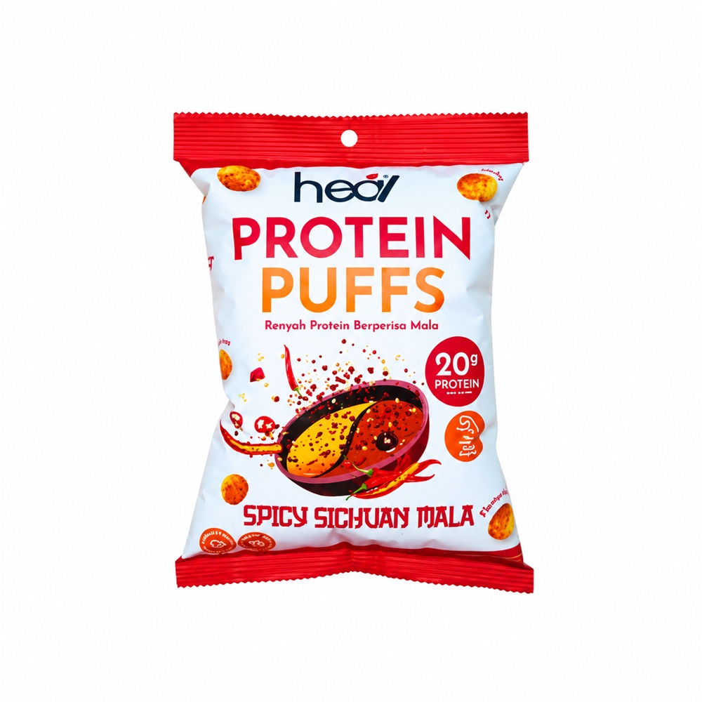 HEAL Protein Puff 48g (Sour Cream, Tom Yum, Nasi Lemak, Sichuan) for Soy Protein Puffs