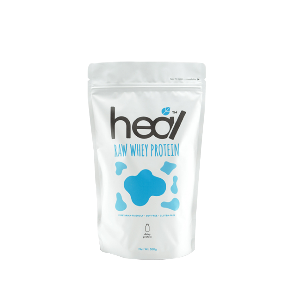 HEAL Raw Protein Powder 500g - (Whey / Pea) for Serbuk Protein, Whey Protein, Pea Protein