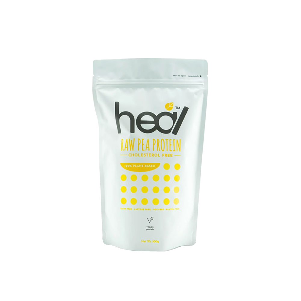 HEAL Raw Protein Powder 500g - (Whey / Pea) for Serbuk Protein, Whey Protein, Pea Protein