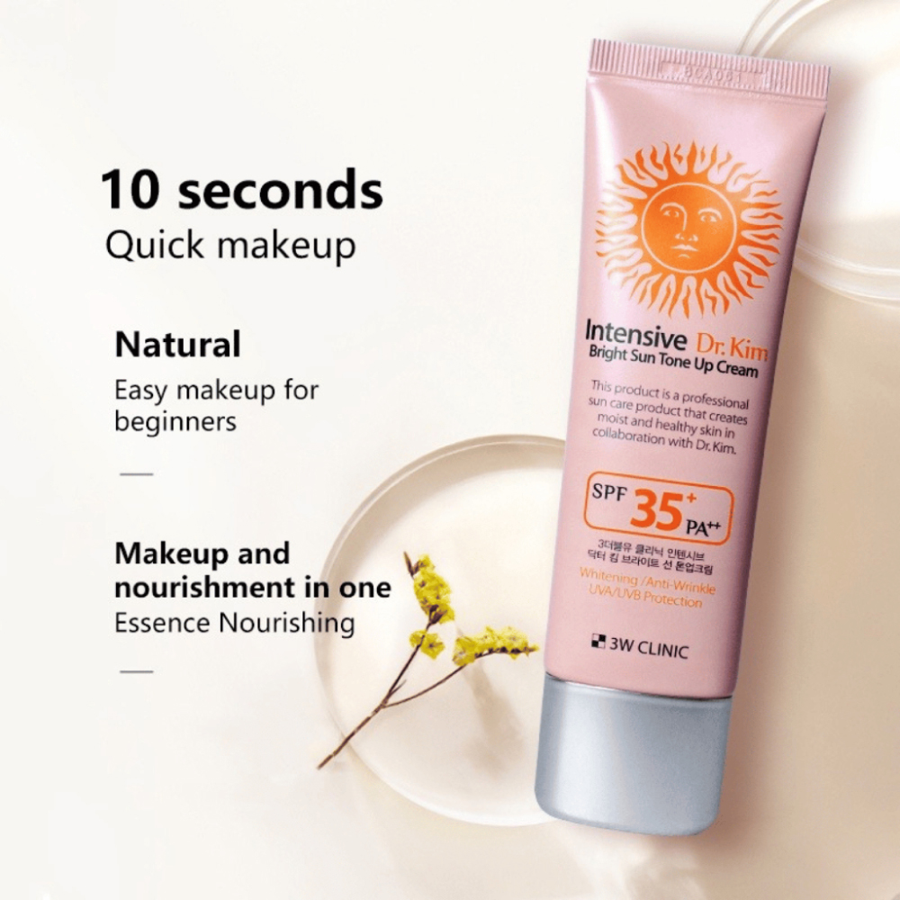 3W CLINIC Intensive Dr Kim Sun Bright Tone Up Cream 5ml for Moisturising Tone Up Cream