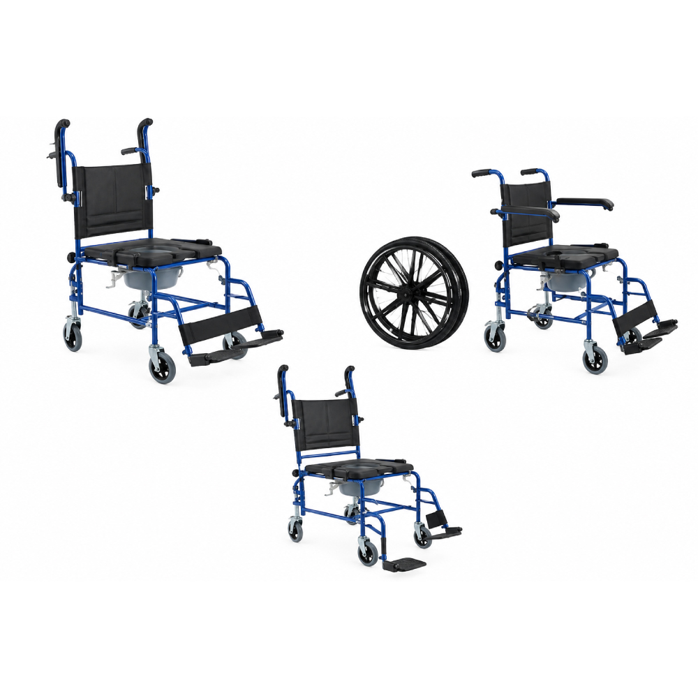 MAXWELL Steel Multi Function Commode Wheelchair for Kerusi Roda Tandas, Kerusi Roda Commode