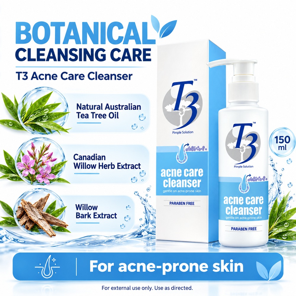 T3 Acne Care Cleanser 150ml for Acne Face Wash, Pencuci Muka Berjerawat, Acne Cleanser