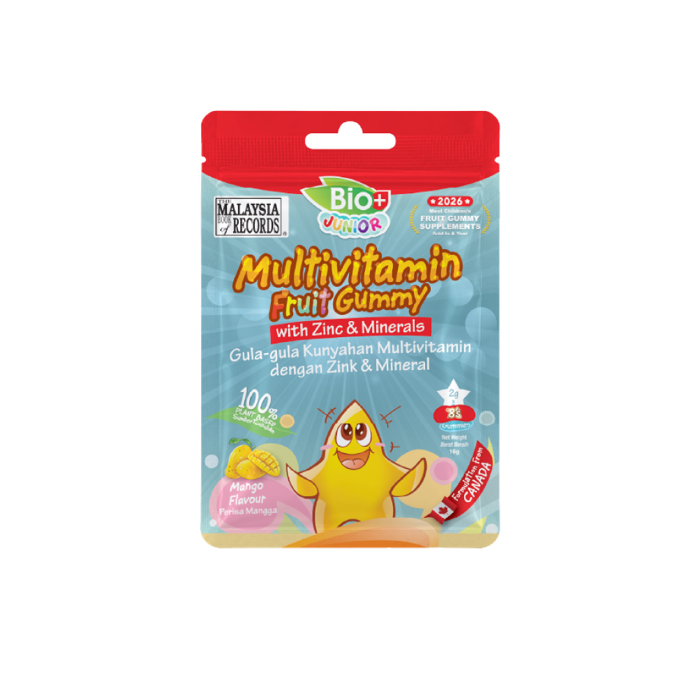 BIO+ Junior Multivitamin Gummy with Zinc & Mineral 8's for Kids Vitamin Gummies