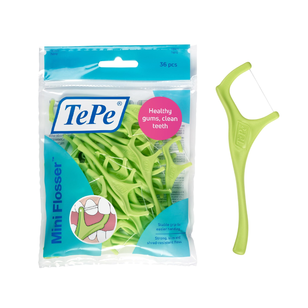 TEPE Mini Flosser 36's for Dental Floss Picks, Flos Gigi, Pembersih Celah Gigi