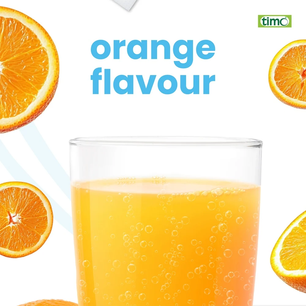 TIMO Ors + Probiotic Effervescent Powder Drink 4g X 30's - Orange Flavour, Ubat Sakit Perut