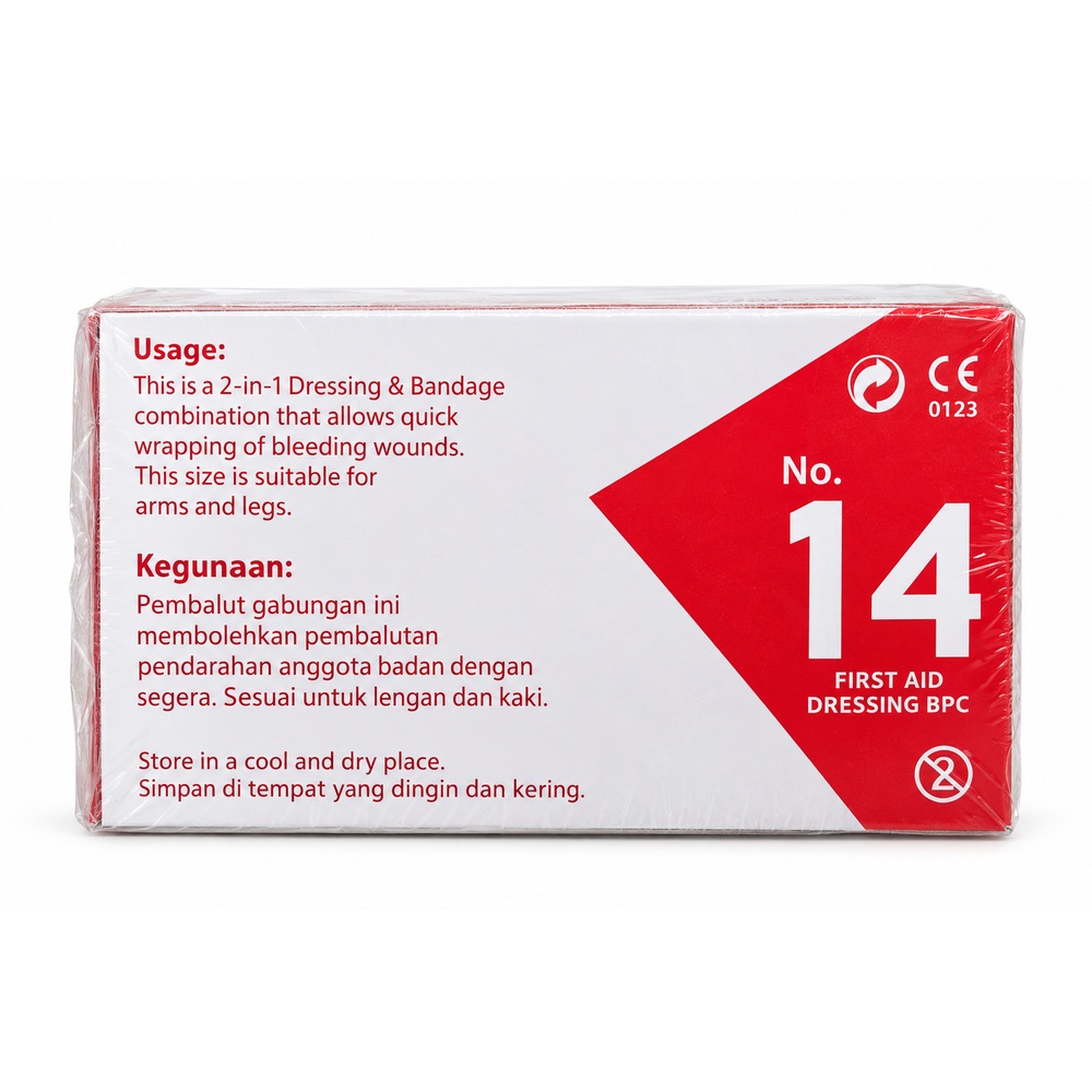 MEDISHIELD Sterile Wound Dressing No.14 for First Aid Wound Dressing, Pembalut Luka Steril