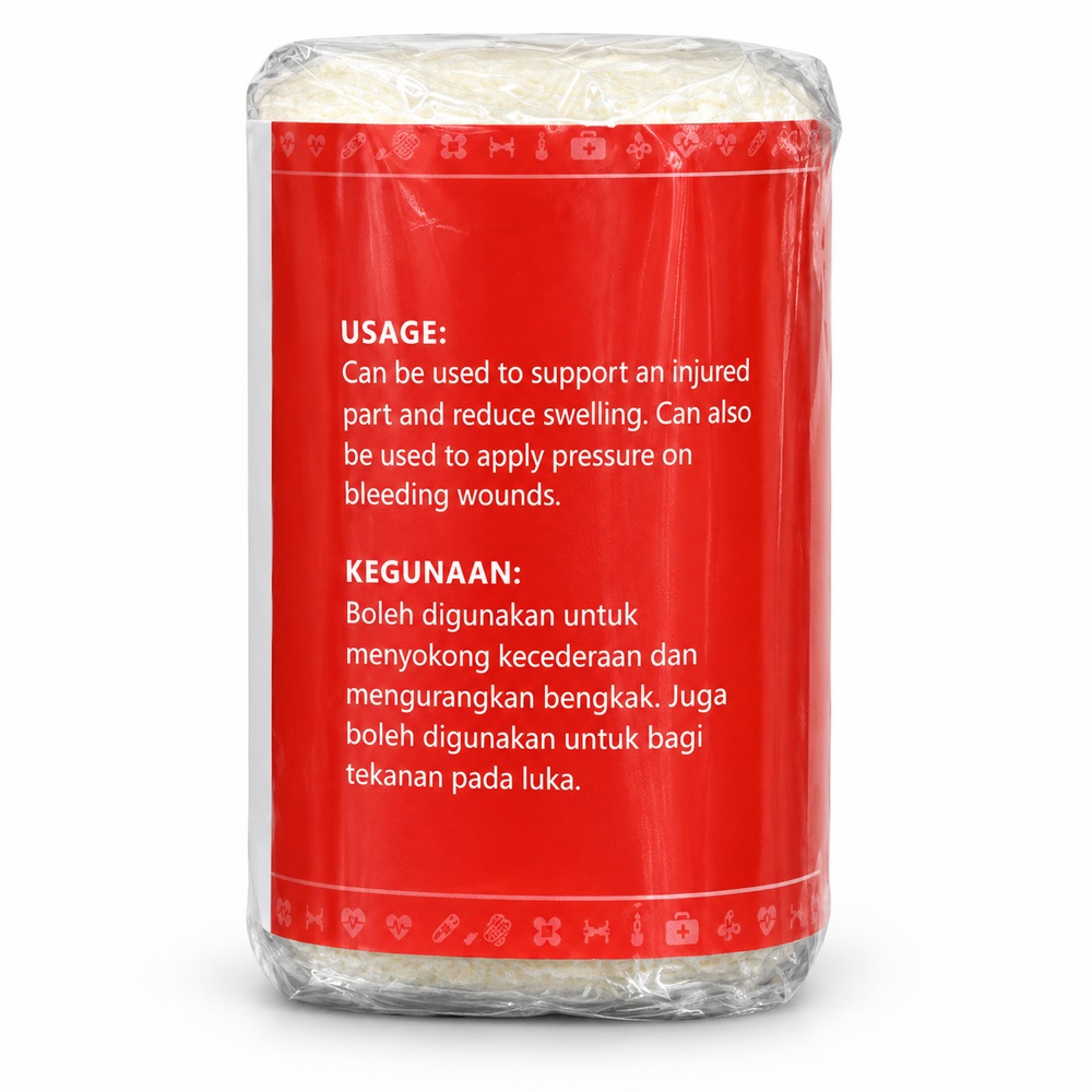 MEDISHIELD Crepe Bandage 7.5cm X 4.5m First Aid Bandage, Pembalut Krep, Bandage Terseliuh
