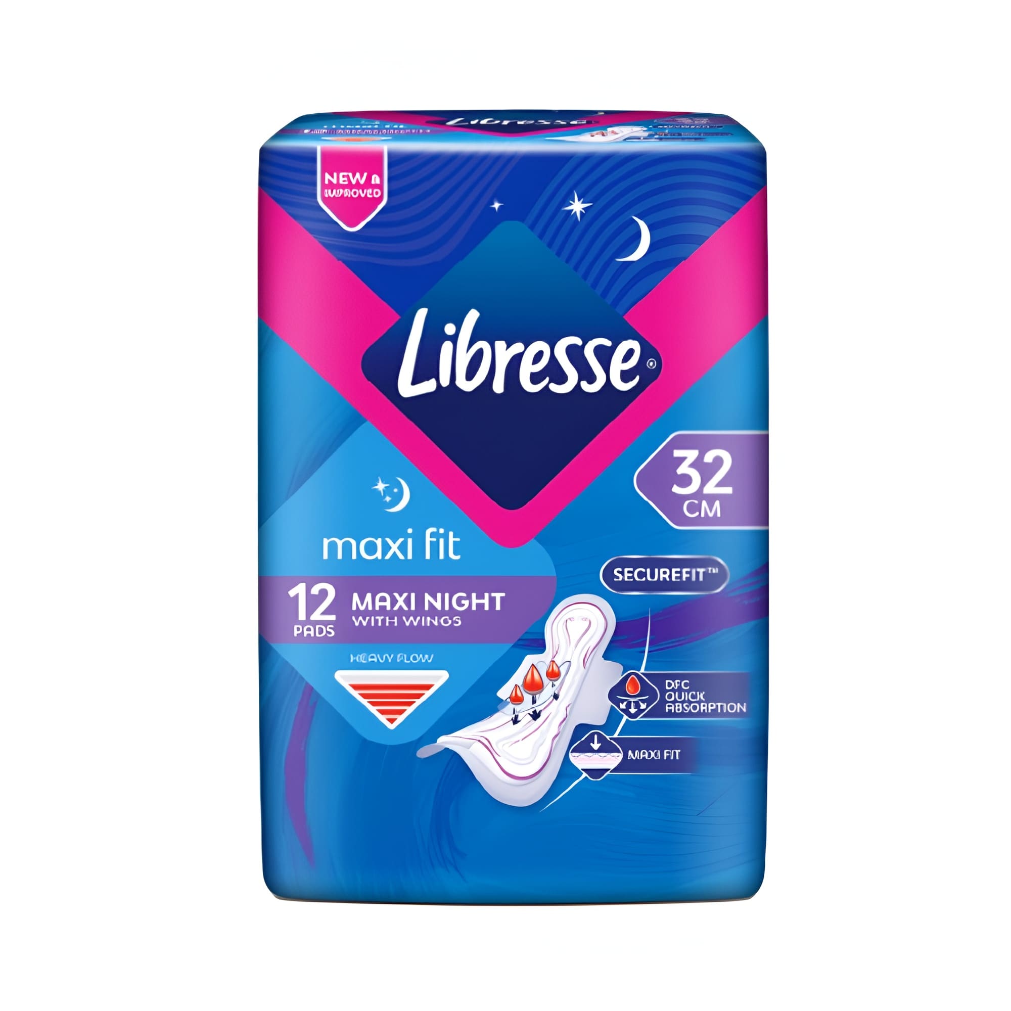 LIBRESSE Maxi Night Wings 12's 32cm, Sanitary Pad