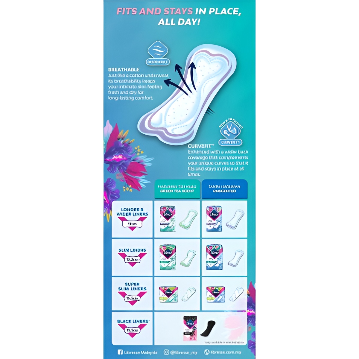 LIBRESSE Slim Unscented Pantyliners 32's