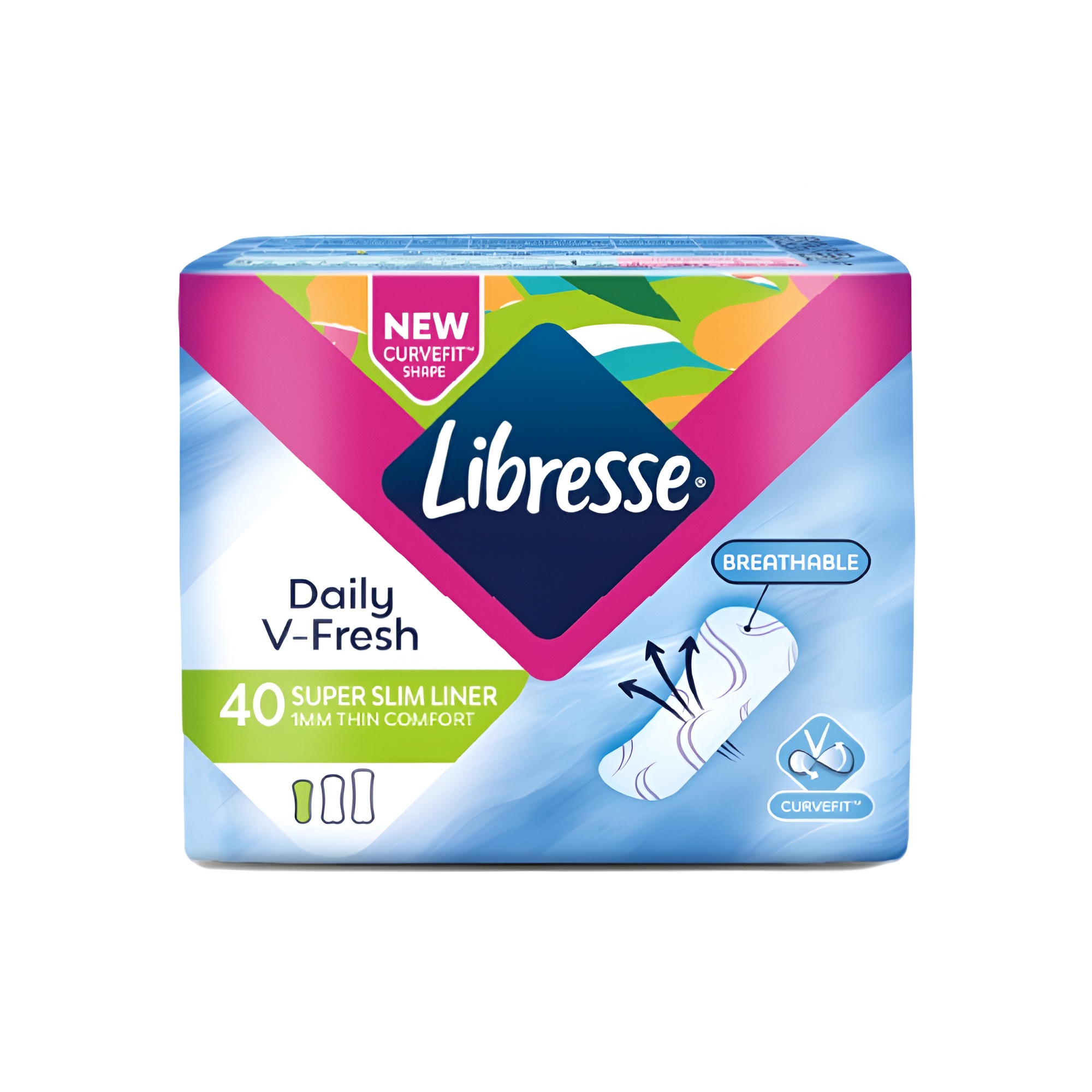 LIBRESSE Super Slim Unscented Pantyliners 40's, Tuala Wanita, Sanitary Pad