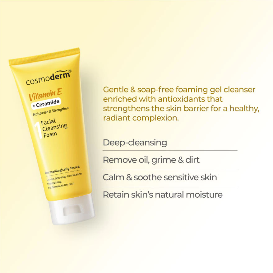 Cosmoderm Vitamin E Facial Cleansing 125ml
