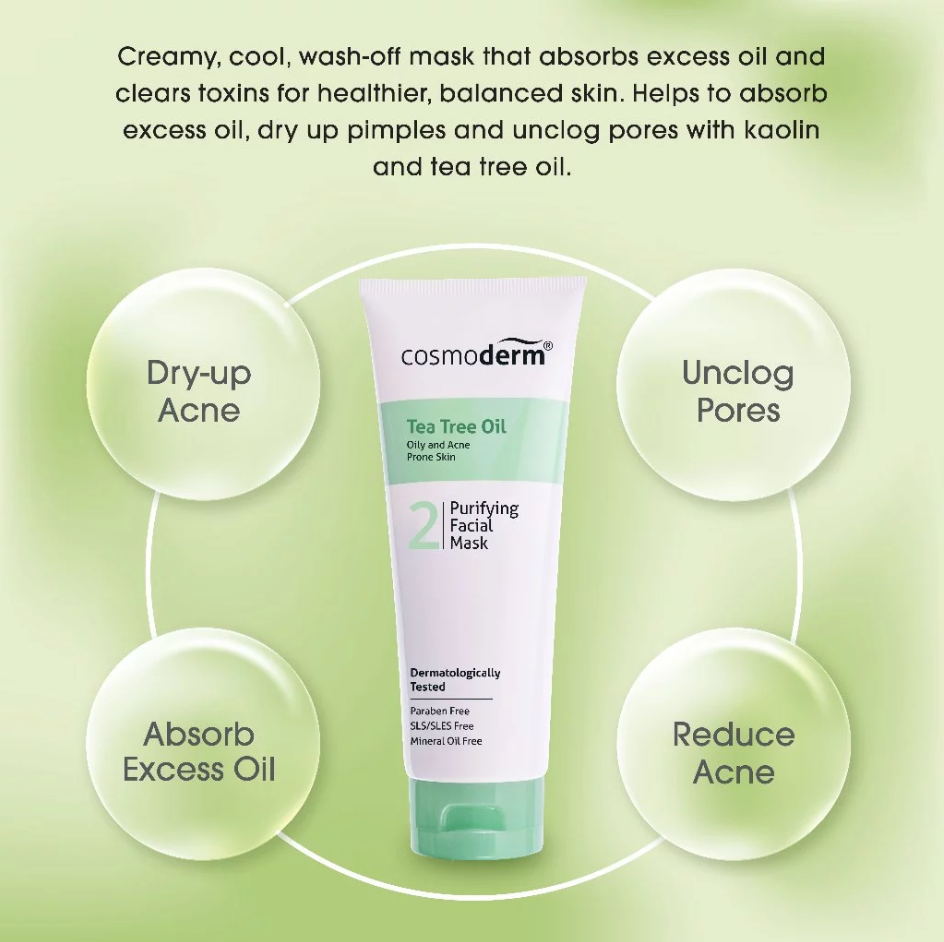 Cosmoderm Tea Tree Oil Purifying Mask 100ML