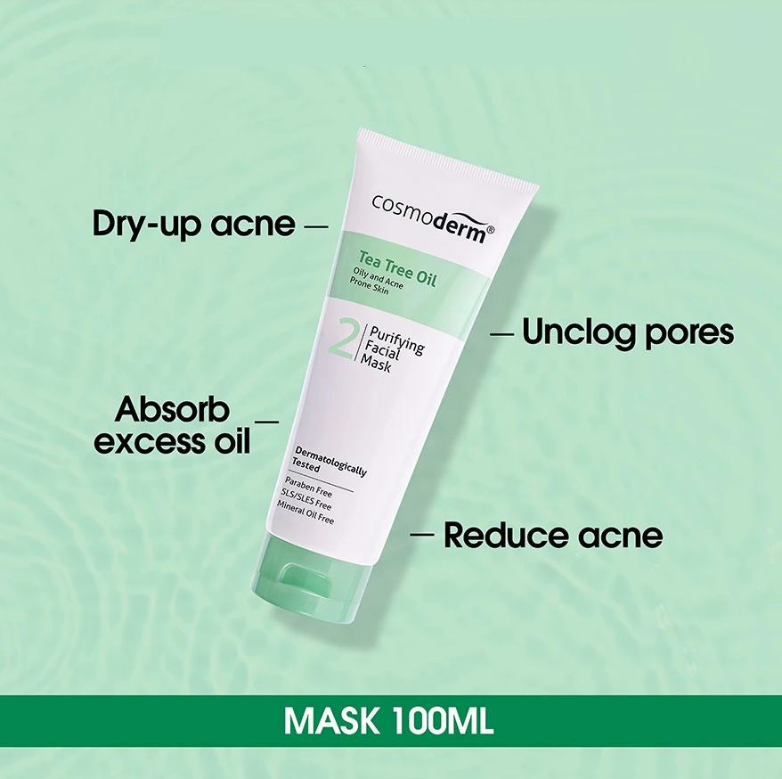 Cosmoderm Tea Tree Oil Purifying Mask 100ML