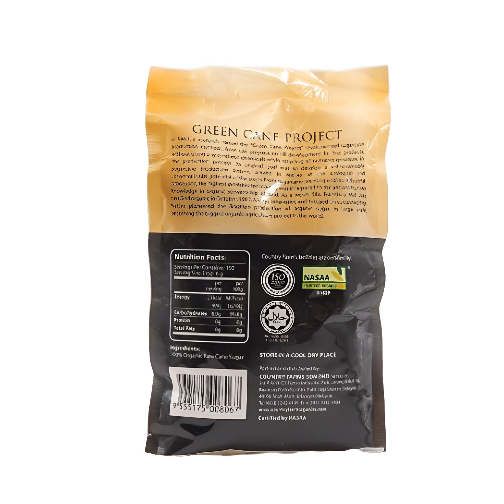 COUNTRY FARM Certified Organic Raw Cane Sugar 900g